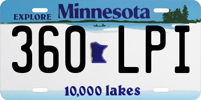 MN license plate 360LPI