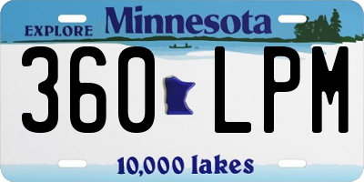 MN license plate 360LPM