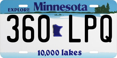 MN license plate 360LPQ