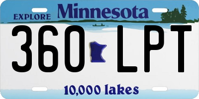 MN license plate 360LPT