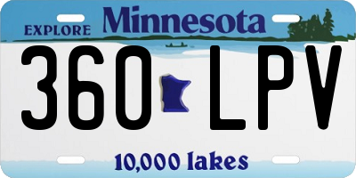MN license plate 360LPV