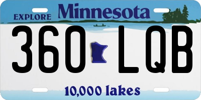 MN license plate 360LQB