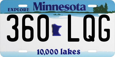 MN license plate 360LQG