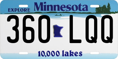 MN license plate 360LQQ