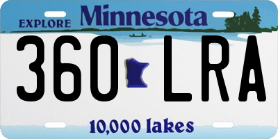 MN license plate 360LRA