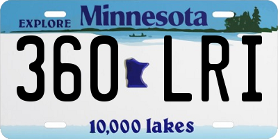MN license plate 360LRI