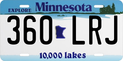 MN license plate 360LRJ
