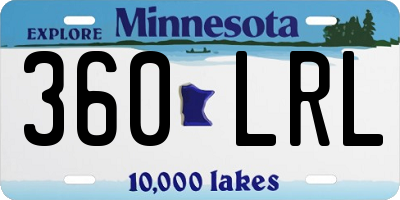 MN license plate 360LRL