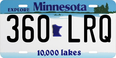 MN license plate 360LRQ