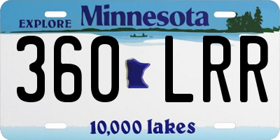 MN license plate 360LRR