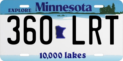 MN license plate 360LRT