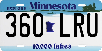 MN license plate 360LRU
