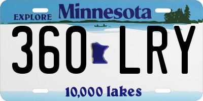 MN license plate 360LRY