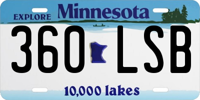 MN license plate 360LSB