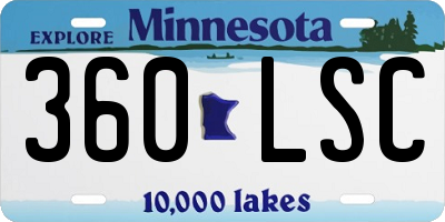 MN license plate 360LSC
