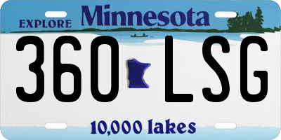 MN license plate 360LSG