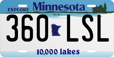 MN license plate 360LSL