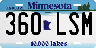 MN license plate 360LSM