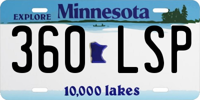 MN license plate 360LSP