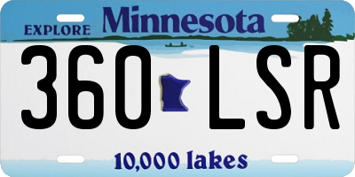 MN license plate 360LSR