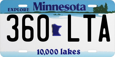 MN license plate 360LTA