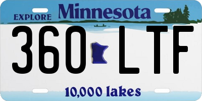 MN license plate 360LTF
