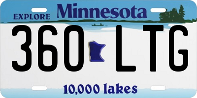 MN license plate 360LTG