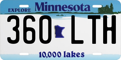 MN license plate 360LTH