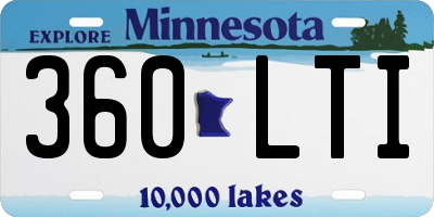 MN license plate 360LTI