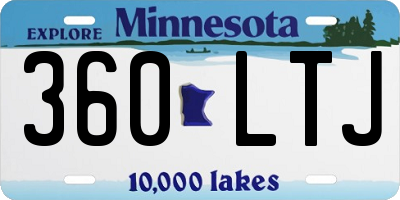 MN license plate 360LTJ