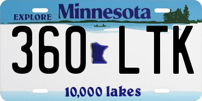 MN license plate 360LTK