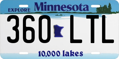 MN license plate 360LTL