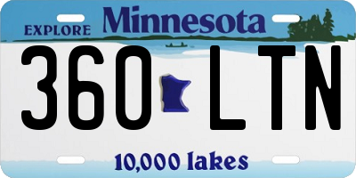 MN license plate 360LTN