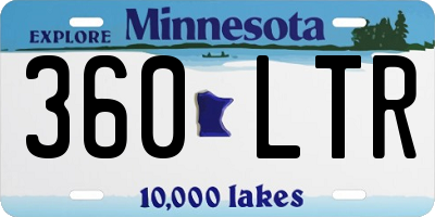 MN license plate 360LTR