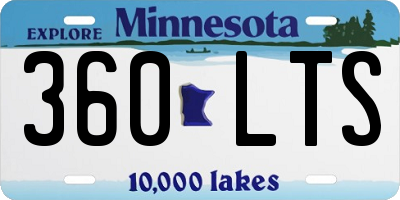 MN license plate 360LTS