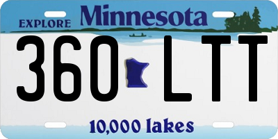 MN license plate 360LTT