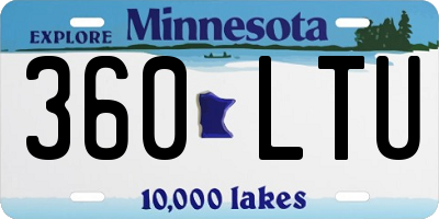 MN license plate 360LTU