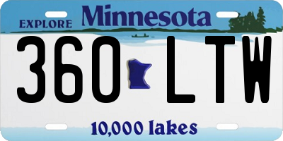 MN license plate 360LTW