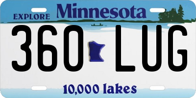 MN license plate 360LUG