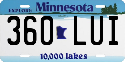 MN license plate 360LUI