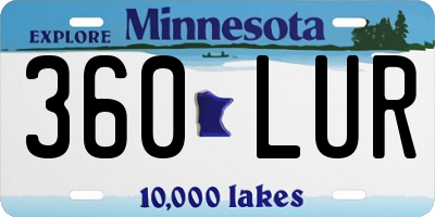 MN license plate 360LUR