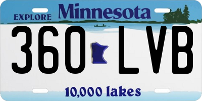 MN license plate 360LVB