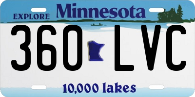 MN license plate 360LVC