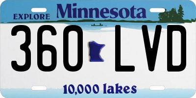 MN license plate 360LVD