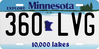 MN license plate 360LVG
