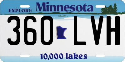 MN license plate 360LVH