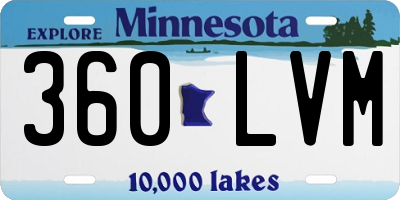 MN license plate 360LVM