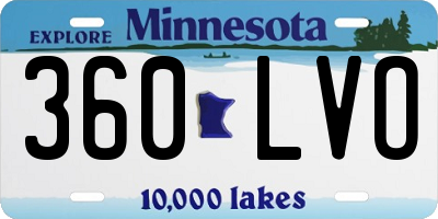 MN license plate 360LVO