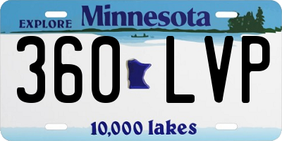 MN license plate 360LVP