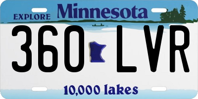 MN license plate 360LVR